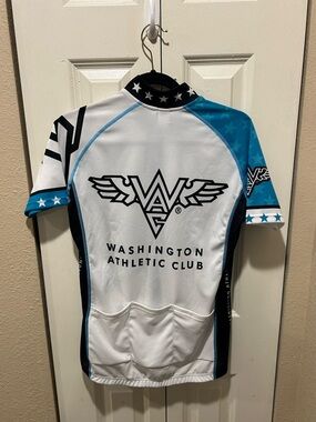 NWT Squadra Womens Short Sleeve Biking Jersey Washington Athletic Club , Large